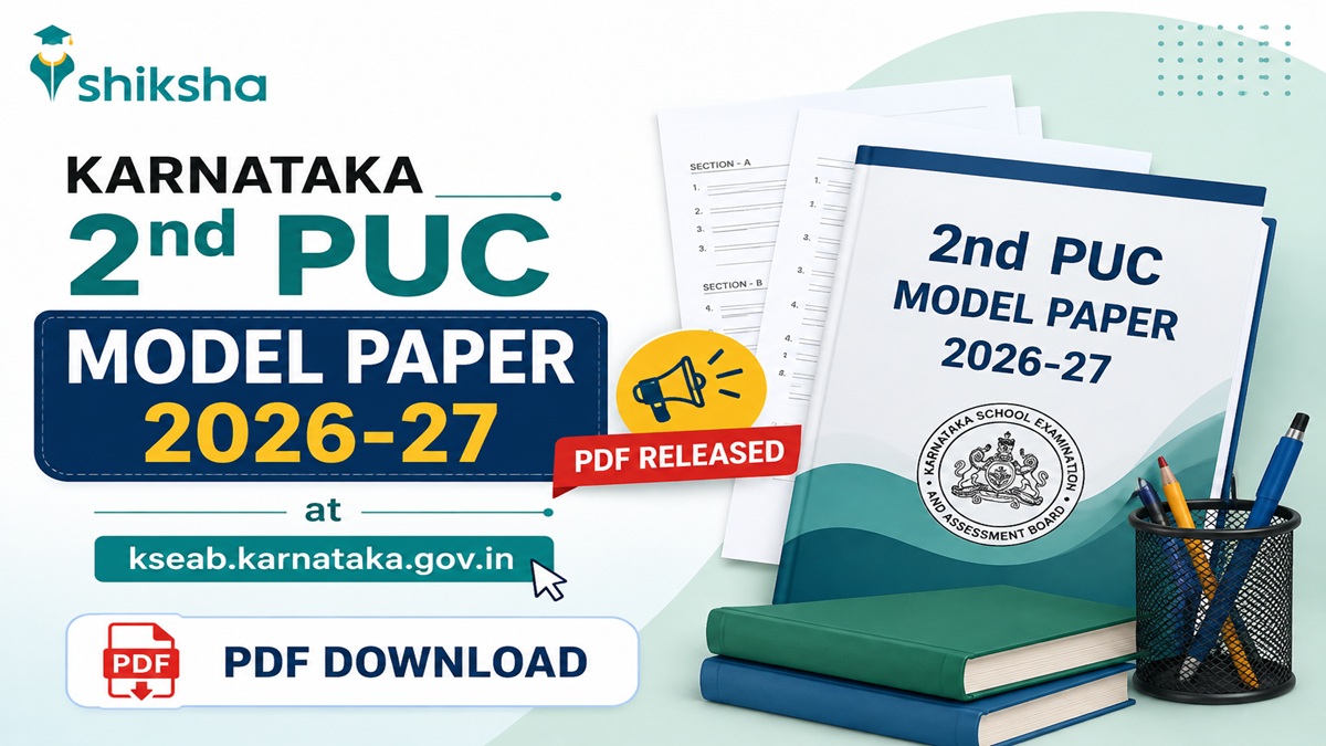 You are currently viewing Karnataka 2nd PUC Model Paper 2026-27 PDF Released at kseab.karnataka.gov.in: Know how to download II PUC Sample Paper